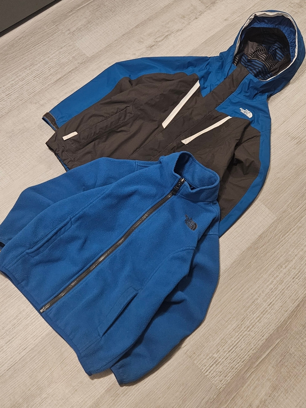 The North Face Boys Small 7/8 Blue 3-in-1 Jacket with Fleece Liner
